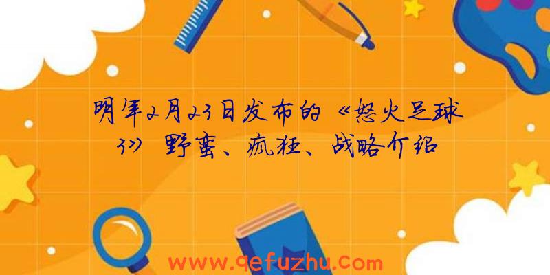 明年2月23日发布的《怒火足球3》